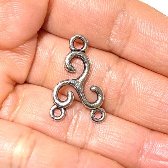 3/10$, 3 Holes Silver Color Connector for Jewelry Making, DIY Projects - Picture 4 of 4